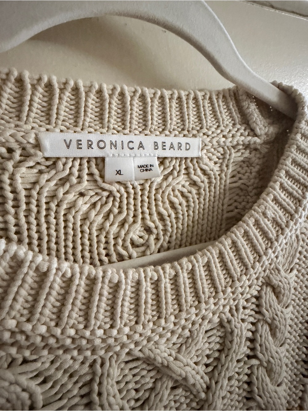 Veronica Beard Bruna Cable Knit Striped Sweater XL - Picture 6 of 9
